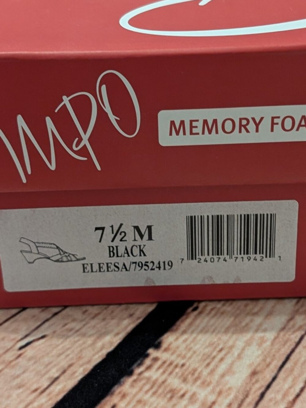 Impo Stretch Memory Foam Black Crisscross Slingback Sandals Size 7.5M - Picture 3 of 15